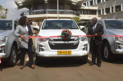 Minister presides over hand over ceremony of vehicles and motorcycles procured by the ministry under MERP